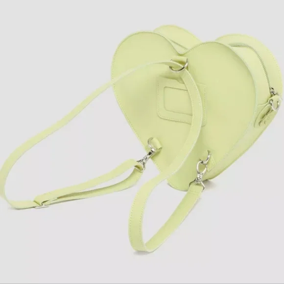 Dr. Martens Neon Green 3D Floral Heart purse convertible cross body and backpack - Picture 8 of 10